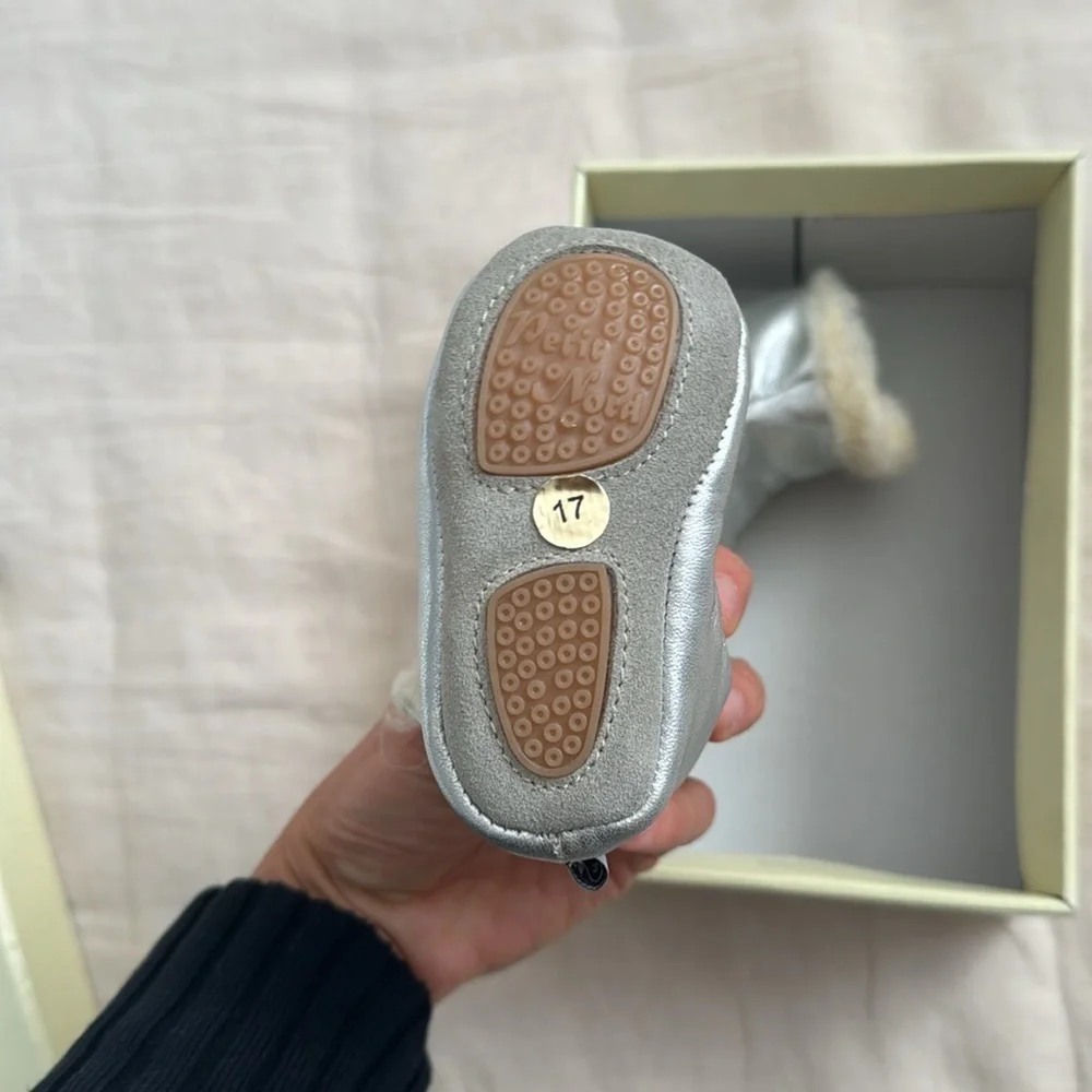 Petit nord Copenhagen fur leather boots for the baby